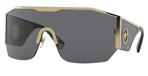 lentes versace ve2220|Versace VE2220 100287 Gold VE2220 Visor Shield Sunglasses .